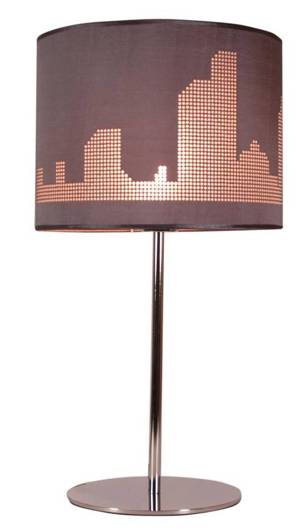 Lampka stołowa szara/chrom Manhattan 41-55029